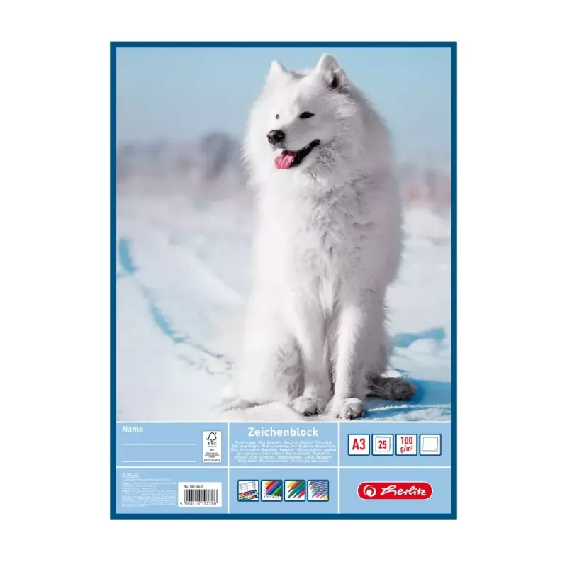 Herlitz 10416634 tekenblok, A3, 25 vellen, 100 g/m2