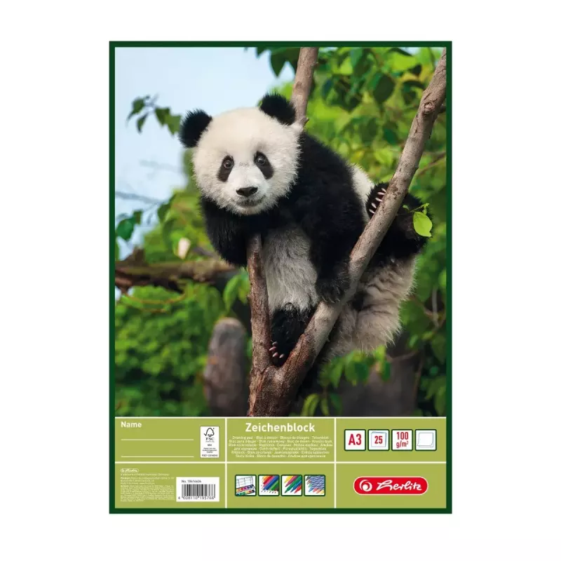Herlitz 10416634 tekenblok, A3, 25 vellen, 100 g/m2