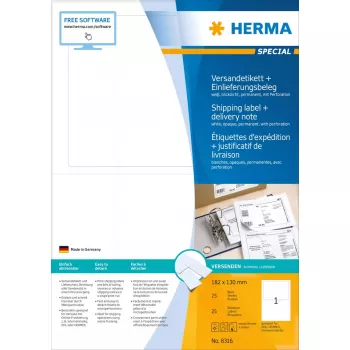 Verzendlabel + pakbon HERMA 8316