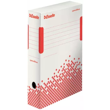 Esselte archiefdoos Speedbox FSC® 80 mm, papier, wit, A4, liggend/staand, 80 mm, 250 mm