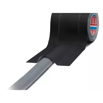 Tape TESA 4611 zwart 25 m rubber