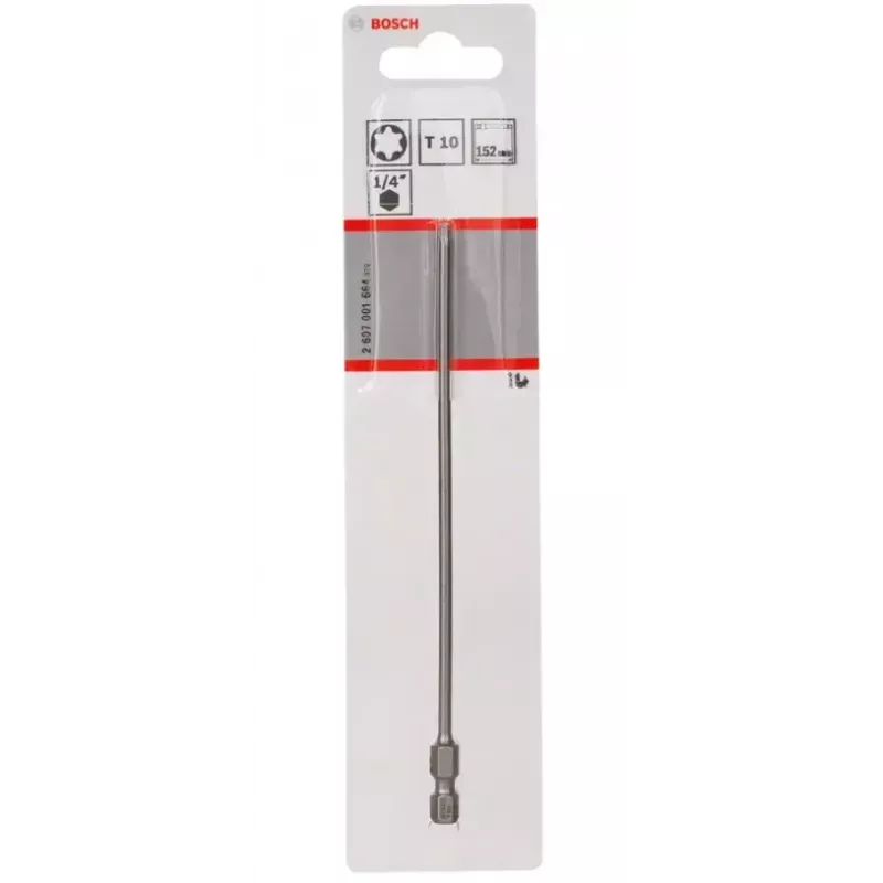 Bosch 2607001664 Torx-schroevendraaierbit T10, extra hard, E 6,3, 1 st.