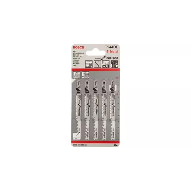 Bosch T 144 DF Speed decoupeerzaagbladen voor hardhout