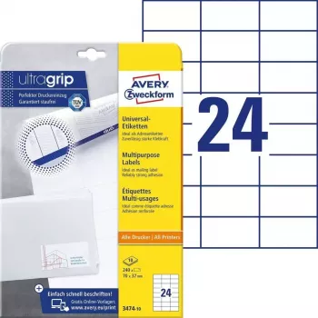 Zelfklevend etiket rechthoek AVERY 3474-10