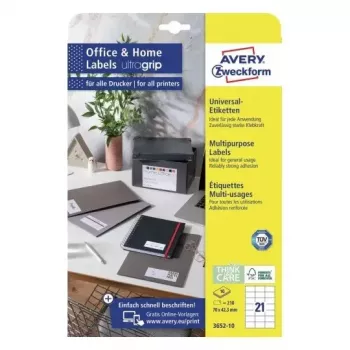 Zelfklevend etiket rechthoek AVERY 3652-10