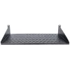 Intellinet 19 inch uitschuifbare legplank, 2HE, 2-punts frontmontage, 250 mm diepte, max. 25 kg, zwart, drie jaar garantie