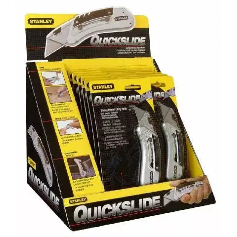 Cuttermes Stanley 0-10-810 zwart metallic met afbreekmes