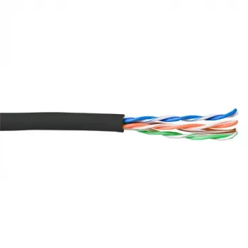 Patchkabel ACT CAT5E U/UTP Litze zwart 100m