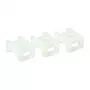 ACT Kabelbinder-montagevoet met schroef, transparant, wit, nylon, 100 stuks, 23 mm, 16 mm, 9 mm