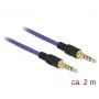 Audiokabel 3,5 mm DeLOCK 85599 2 m paars
