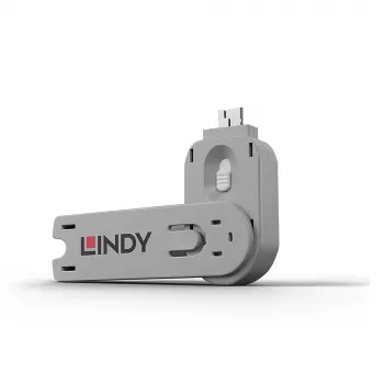 Lindy USB Type-A poortblokkeersleutel, wit