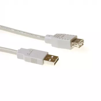 USB 2.0 A-stekker – USB A-bus ivoor 5,00 m, ACT, SB2205