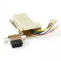 ACT monteerbare heavy-duty-adapter RJ-45-bus naar 9-polige D-Sub-bus
