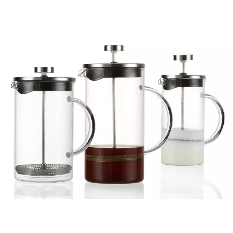 French press Ritzenhoff & Breker Rio 0,8 L zwart zilver transparant