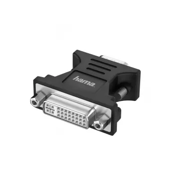 Hama 00200341 kabeladapter VGA (D-Sub) DVI-I zwart