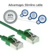 ACT groen 3 meter LSZH U/FTP CAT6A datacenter slimline patchkabel met RJ45-stekkers