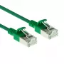 ACT groen 1,5 m LSZH U/FTP CAT6A datacenter slimline patchkabel, rastnasenfrei met RJ45-stekkers