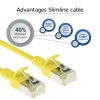 ACT geel 1 meter LSZH U/FTP CAT6A datacenter slimline patchkabel (snagless) met RJ45-stekkers