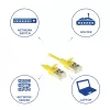 ACT geel 3 meter LSZH U/FTP CAT6A datacenter slimline patchkabel snagless met RJ45-stekkers
