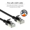 ACT zwart 1 meter LSZH U/FTP CAT6A datacenter slimline patchkabel rastnasenfrei met RJ45-stekkers