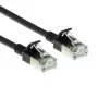 ACT zwart 3 meter LSZH U/FTP CAT6A datacenter slimline patchkabel met rasthaken-RJ45-stekkers