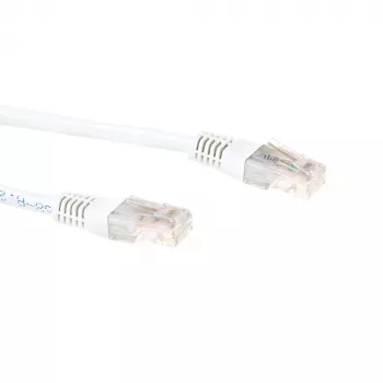 ACT Wit 0,5 meter LSZH U/UTP CAT6 patchkabel met RJ45-stekkers