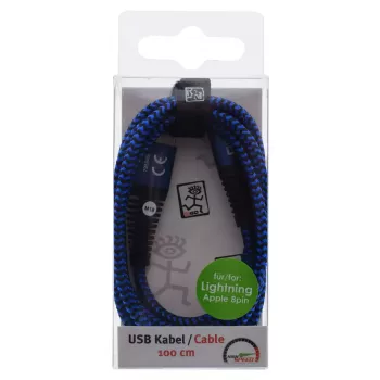 Lightning-kabel 2GO 795949 1 m Blauw USB B
