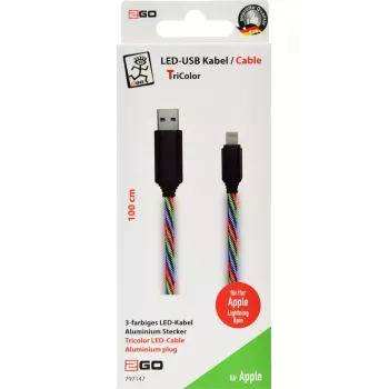 Lightning-kabel 2GO 797147 1m Meerkleurig