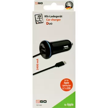 Mobiele oplader 2GO 797169 Universeel Zwart Sigarettenaansteker Auto 12/24V