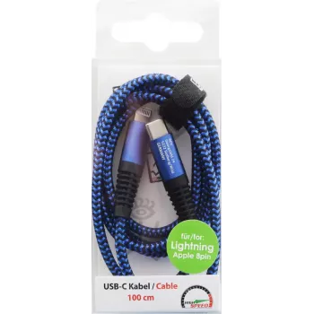 Lightning-kabel 2GO 797196 1 m Blauw USB-C