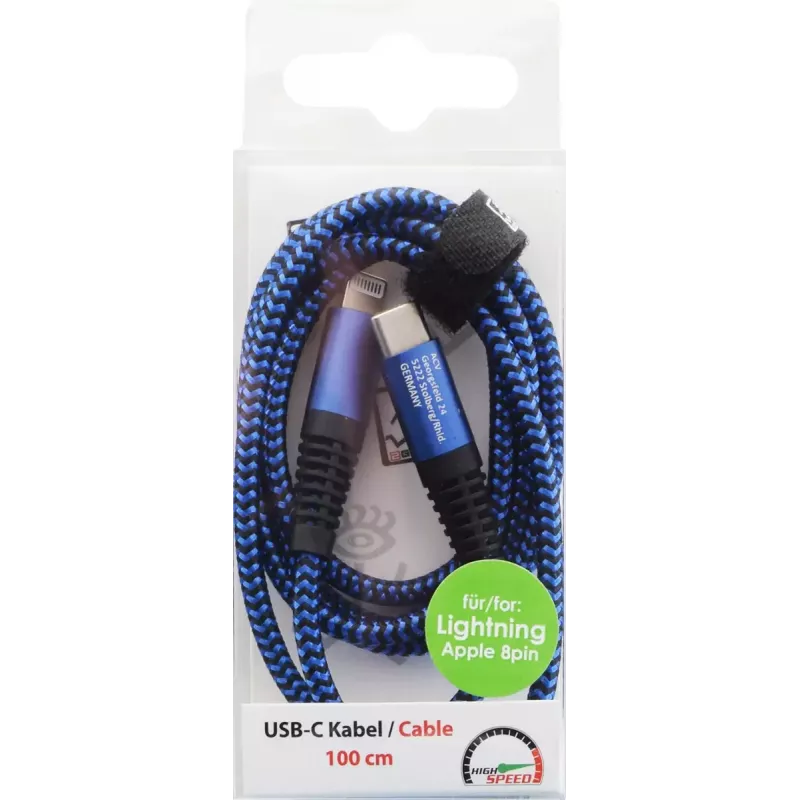Lightning-kabel 2GO 797196 1 m Blauw USB-C