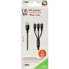Lightning-kabel 2GO 797155 1,5 m Zwart USB B USB C Micro-USB B