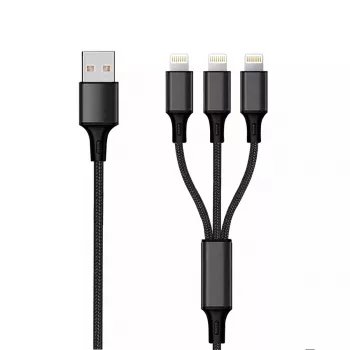 Lightning-kabel 2GO 797155 1,5 m Zwart USB B USB C Micro-USB B