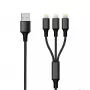 Lightning-kabel 2GO 797155 1,5 m Zwart USB B USB C Micro-USB B