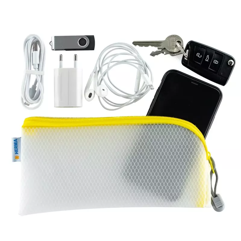 Etui HERMA 20005 Hard EVA Transparant Geel 110x230mm