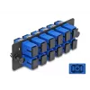 DeLOCK glasvezel-adapterpaneel SC Simplex UPC 12 poorten blauw