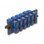 DeLOCK glasvezel-adapterpaneel SC Simplex UPC 12 poorten blauw