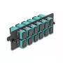 DeLOCK glasvezel-adapterpaneel SC Simplex OM4 12 poorten aqua