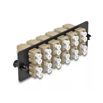 DeLOCK glasvezel-adapterplaat LC Duplex OM1 OM2 12 poorten beige