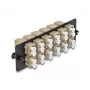DeLOCK glasvezel-adapterplaat LC Duplex OM1 OM2 12 poorten beige