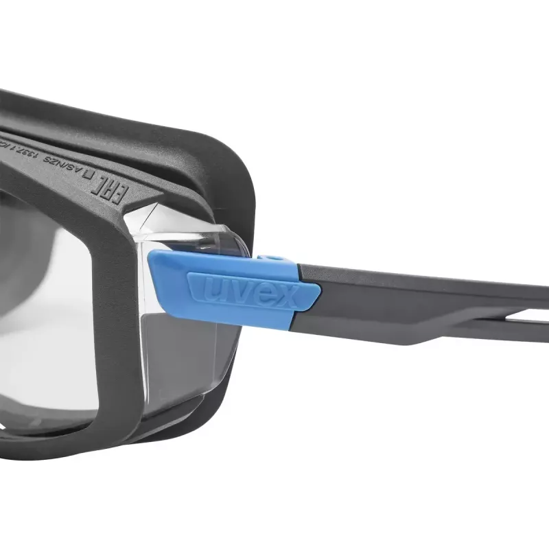 Veiligheidsbril Uvex i-guard polycarbonaat blauw grijs transparant