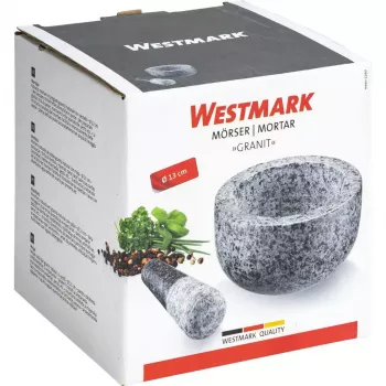 Vijzel & stamper Westmark graniet grijs — graniet, Ø 13 cm, 131×131 mm