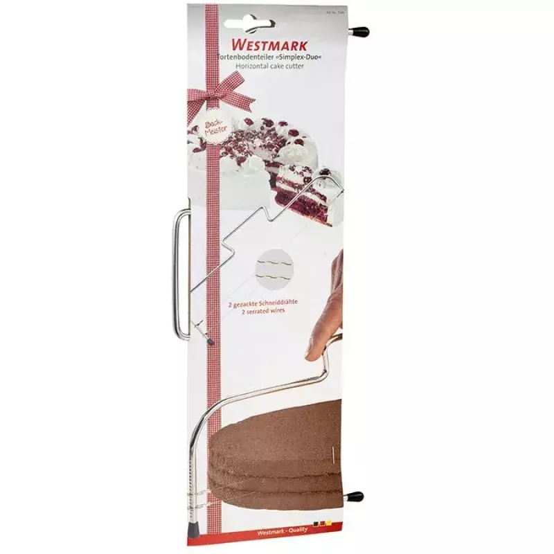 Draad-taartsnijder Westmark Simplex‑Duo, roestvrijstalen behuizing, zwart, breedte 320 mm