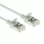 ACT grijs 7 meter LSZH U/FTP CAT6A datacenter slimline patchkabel snagless met RJ45-stekkers