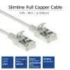 ACT grijs 7 meter LSZH U/FTP CAT6A datacenter slimline patchkabel snagless met RJ45-stekkers