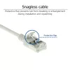 ACT grijs 7 meter LSZH U/FTP CAT6A datacenter slimline patchkabel snagless met RJ45-stekkers