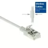 ACT grijs 10m LSZH U/FTP CAT6A datacenter slimline patchkabel rastnasenvrij met RJ45-stekkers