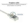 ACT grijs 10m LSZH U/FTP CAT6A datacenter slimline patchkabel rastnasenvrij met RJ45-stekkers