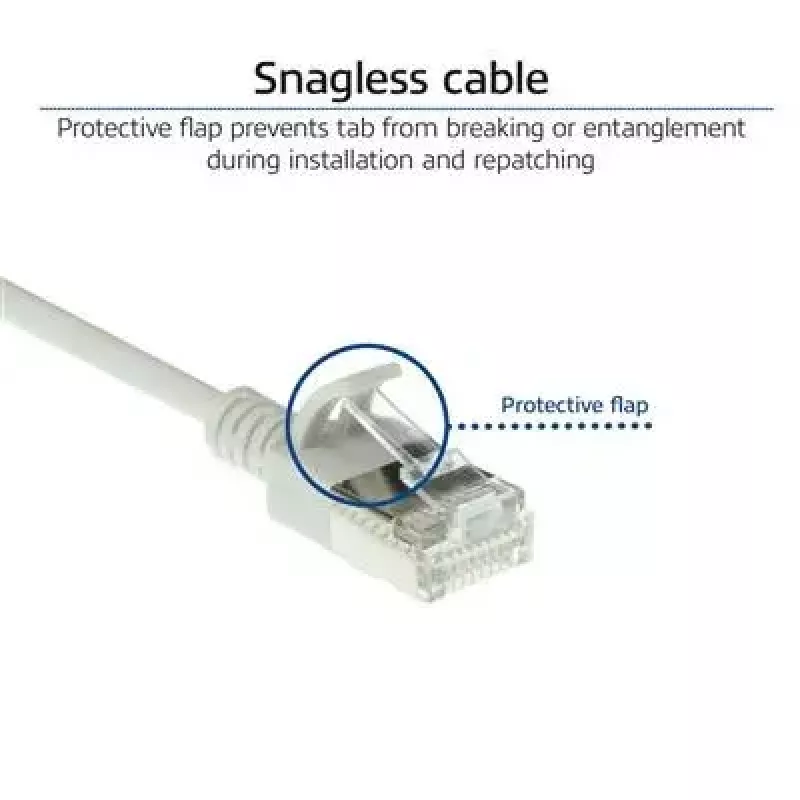 ACT grijs 10m LSZH U/FTP CAT6A datacenter slimline patchkabel rastnasenvrij met RJ45-stekkers