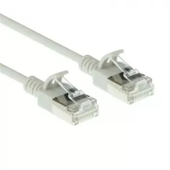 ACT grijs 10m LSZH U/FTP CAT6A datacenter slimline patchkabel rastnasenvrij met RJ45-stekkers